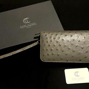 Ostrich Leather Sustainably-made Clutch Purse